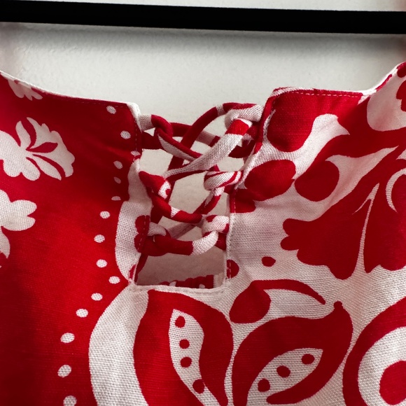 Jopra Red & White Floral Linen Blend Maxi Dress – Size M (NWT) - Picture 5 of 10